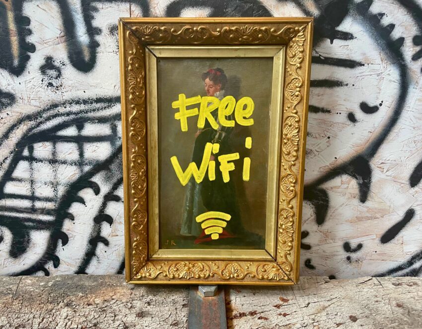 Tableau street art "Gree Wifi" - Collection Atome Black